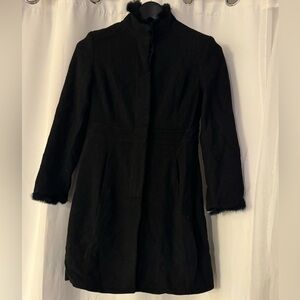 Marc New York Andrew Mark Virgin Wool Cashmere Rabbit Fur Winter Coat Size 4